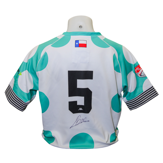Match Worn 2024 Polka Dot Jersey (#5 Lucas Bur - Size 2X-Large)