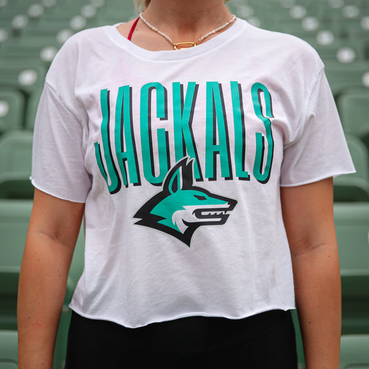 Jackals Tall Crop T-Shirt (White)