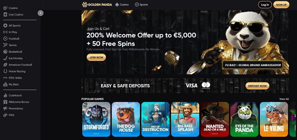 Golden Panda sportsbook and casino platform trusted by Texas sports betting fans